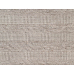 9'2"x12'2" Beaver Brown, Piled Flat Weave With Textured Grass Design, 100% Wool, Hand Woven, Oriental Rug FWR546714