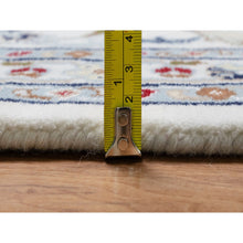 Load image into Gallery viewer, 9&#39;x12&#39;1&quot; Daisy White, Nain With Center Flower Design, 250 Kpsi, Hand Knotted, Wool And Silk, Oriental Rug FWR546732
