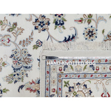 Load image into Gallery viewer, 9&#39;x12&#39;1&quot; Daisy White, Nain With Center Flower Design, 250 Kpsi, Hand Knotted, Wool And Silk, Oriental Rug FWR546732