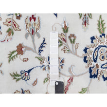 Load image into Gallery viewer, 11&#39;9&quot;x18&#39;1&quot; Floral White, 250 Kpsi, Nain With Flower Medallion Design, Hand Knotted, Wool And Silk, Oversized, Oriental Rug FWR546762