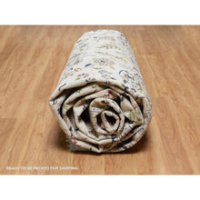 Load image into Gallery viewer, 11&#39;9&quot;x18&#39;1&quot; Floral White, 250 Kpsi, Nain With Flower Medallion Design, Hand Knotted, Wool And Silk, Oversized, Oriental Rug FWR546762