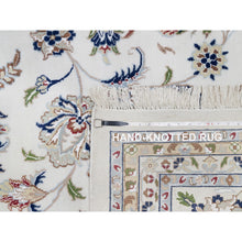 Load image into Gallery viewer, 11&#39;9&quot;x18&#39;1&quot; Floral White, 250 Kpsi, Nain With Flower Medallion Design, Hand Knotted, Wool And Silk, Oversized, Oriental Rug FWR546762