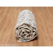 Load image into Gallery viewer, 9&#39;8&quot;x14&#39;4&quot; Snow White, Nain With Floral Medallion Design, 250 Kpsi, Hand Knotted, Wool And Silk, Oriental Rug FWR546774