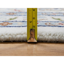 Load image into Gallery viewer, 9&#39;8&quot;x14&#39;4&quot; Snow White, Nain With Floral Medallion Design, 250 Kpsi, Hand Knotted, Wool And Silk, Oriental Rug FWR546774