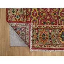 Load image into Gallery viewer, 6&#39;x8&#39;10&quot; Savvy Red, Antiqued Oushak Reimagined With Repetitive Star And Rosette Design, Sheared Low, 100% Wool, Hand Knotted, Oriental Rug FWR546792