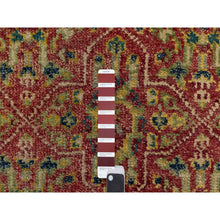 Load image into Gallery viewer, 6&#39;x8&#39;10&quot; Savvy Red, Antiqued Oushak Reimagined With Repetitive Star And Rosette Design, Sheared Low, 100% Wool, Hand Knotted, Oriental Rug FWR546792