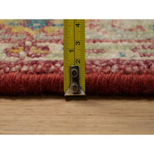 Load image into Gallery viewer, 6&#39;x8&#39;10&quot; Savvy Red, Antiqued Oushak Reimagined With Repetitive Star And Rosette Design, Sheared Low, 100% Wool, Hand Knotted, Oriental Rug FWR546792