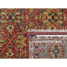 Load image into Gallery viewer, 6&#39;x8&#39;10&quot; Savvy Red, Antiqued Oushak Reimagined With Repetitive Star And Rosette Design, Sheared Low, 100% Wool, Hand Knotted, Oriental Rug FWR546792