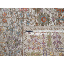 Load image into Gallery viewer, 4&#39;3&quot;x6&#39;3&quot; Gale Force Blue, 250 KPSI, Nain Pure Wool Central Medallion Floral Design Denser Weave, Hand Knotted, Oriental Rug FWR543714