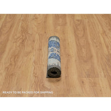 Load image into Gallery viewer, 2&#39;x3&#39; Dark Vanilla Brown, Broken And Erased Persian Sarouk Design, Veggie Dyes, Wool And Silk, Hand Knotted, Mat, Oriental Rug FWR546834