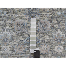 Load image into Gallery viewer, 2&#39;7&#39;x15&#39;9&quot; Rice White, Hand Knotted, Sickle Leaf Design, Soft Pile, Silk With Textured Wool, Xl Runner, Oriental Rug FWR546948
