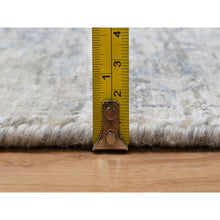 Load image into Gallery viewer, 2&#39;7&#39;x15&#39;9&quot; Rice White, Hand Knotted, Sickle Leaf Design, Soft Pile, Silk With Textured Wool, Xl Runner, Oriental Rug FWR546948
