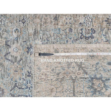 Load image into Gallery viewer, 2&#39;7&#39;x15&#39;9&quot; Rice White, Hand Knotted, Sickle Leaf Design, Soft Pile, Silk With Textured Wool, Xl Runner, Oriental Rug FWR546948