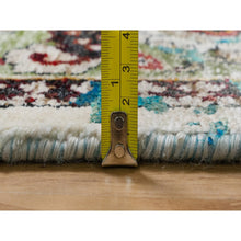 Load image into Gallery viewer, 8&#39;1&quot;x10&#39;1&quot; Seashell White with Pop Of Colors, Broken Persian Design, Hand Knotted, Wool and Pure Silk, Soft to the Touch, Oriental Rug FWR546984