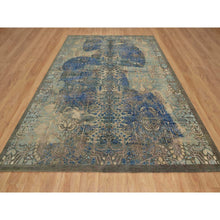 Load image into Gallery viewer, 8&#39;10&quot;x12&#39;1&quot; Peanut Brown, Natural Dyes, Wool And Silk, Broken And Erased Persian Sarouk Design, Hand Knotted, Oriental Rug FWR546990