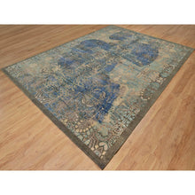 Load image into Gallery viewer, 8&#39;10&quot;x12&#39;1&quot; Peanut Brown, Natural Dyes, Wool And Silk, Broken And Erased Persian Sarouk Design, Hand Knotted, Oriental Rug FWR546990