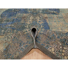 Load image into Gallery viewer, 8&#39;10&quot;x12&#39;1&quot; Peanut Brown, Natural Dyes, Wool And Silk, Broken And Erased Persian Sarouk Design, Hand Knotted, Oriental Rug FWR546990