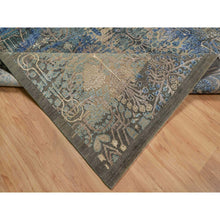 Load image into Gallery viewer, 8&#39;10&quot;x12&#39;1&quot; Peanut Brown, Natural Dyes, Wool And Silk, Broken And Erased Persian Sarouk Design, Hand Knotted, Oriental Rug FWR546990