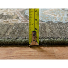 Load image into Gallery viewer, 8&#39;10&quot;x12&#39;1&quot; Peanut Brown, Natural Dyes, Wool And Silk, Broken And Erased Persian Sarouk Design, Hand Knotted, Oriental Rug FWR546990