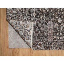 Load image into Gallery viewer, 9&#39;9&quot;x14&#39;2&quot; Ash Gray, Willow And Cypress Tree Design, Denser Weave, Textured Wool And Silk, Hand Knotted, Oriental Rug FWR547026