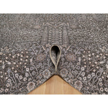Load image into Gallery viewer, 9&#39;9&quot;x14&#39;2&quot; Ash Gray, Willow And Cypress Tree Design, Denser Weave, Textured Wool And Silk, Hand Knotted, Oriental Rug FWR547026