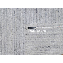 Load image into Gallery viewer, 2&#39;6&quot;x6&#39; Ice White, Plain Modern Striae Design, Hand Loomed, Soft Pile, Natural Wool, Runner, Oriental Rug FWR547110