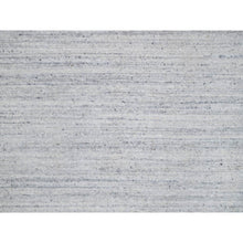 Load image into Gallery viewer, 12&#39;x18&#39; Lily White, Plain Modern Striae Design, Hand Loomed, Soft to the Touch, Natural Wool, Oversized, Oriental Rug FWR547158