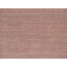 Load image into Gallery viewer, 8&#39;2&quot;x10&#39;1&quot; Cedar Wood Pink, Plain Modern Striae Design, Hand Loomed, Soft to the Touch Pile, Pure Wool, Oriental Rug FWR547182