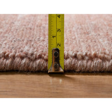 Load image into Gallery viewer, 8&#39;2&quot;x10&#39;1&quot; Cedar Wood Pink, Plain Modern Striae Design, Hand Loomed, Soft to the Touch Pile, Pure Wool, Oriental Rug FWR547182