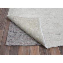 Load image into Gallery viewer, 10&#39;2&quot;x13&#39;9&quot; Vista White, White Wash Peshawar With All Over Vines Design, Hand Knotted, Pure Wool, Densely Woven, Oriental Rug FWR5466