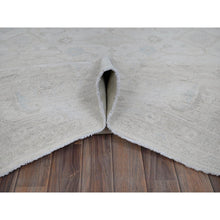 Load image into Gallery viewer, 10&#39;2&quot;x13&#39;9&quot; Vista White, White Wash Peshawar With All Over Vines Design, Hand Knotted, Pure Wool, Densely Woven, Oriental Rug FWR5466