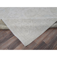 Load image into Gallery viewer, 10&#39;2&quot;x13&#39;9&quot; Vista White, White Wash Peshawar With All Over Vines Design, Hand Knotted, Pure Wool, Densely Woven, Oriental Rug FWR5466