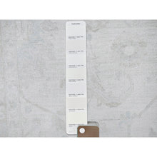 Load image into Gallery viewer, 10&#39;2&quot;x13&#39;9&quot; Vista White, White Wash Peshawar With All Over Vines Design, Hand Knotted, Pure Wool, Densely Woven, Oriental Rug FWR5466