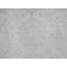 Load image into Gallery viewer, 10&#39;2&quot;x13&#39;9&quot; Vista White, White Wash Peshawar With All Over Vines Design, Hand Knotted, Pure Wool, Densely Woven, Oriental Rug FWR5466
