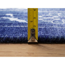 Load image into Gallery viewer, 9&#39;x12&#39;3&quot; Yale Blue, Tabriz With All Over Leaf Motifs, Hand Knotted, Tone On Tone, Wool And Silk, Oriental Rug FWR547278