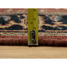 Load image into Gallery viewer, 2&#39;9&quot;x6&#39; Ruby Red, Heriz Revival With Medallion Design, Denser Weave, Hand Spun New Zealand Wool, Hand Knotted, Runner, Oriental Rug FWR547416