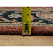 Load image into Gallery viewer, 2&#39;9&quot;x8&#39; Chili Red, Heriz Revival With Medallion Design, Densely Woven, Hand Spun New Zealand Wool, Hand Knotted, Runner, Oriental Rug FWR547434