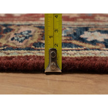 Load image into Gallery viewer, 2&#39;7&quot;x8&#39; Ruby Red, Denser Weave, Heriz Revival With Medallion Design, Hand Spun New Zealand Wool, Hand Knotted, Runner, Oriental Rug FWR547470