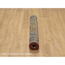 Load image into Gallery viewer, 4&#39;3&quot;x6&#39;2&quot; Barn Red, Heriz Revival With Medallion Design, Denser Weave, Hand Spun New Zealand Wool, Hand Knotted, Oriental Rug FWR547494