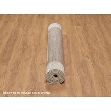 Load image into Gallery viewer, 5&#39;x7&#39;10&quot; Chiffon White with Brown, Lori Buft Gabbeh with Small Animal Figurines, Modern Striae Design, Thick and Plush, Soft Pile, Organic Wool, Hand Knotted, Oriental Rug FWR547602