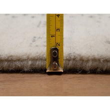 Load image into Gallery viewer, 5&#39;x7&#39;10&quot; Chiffon White with Brown, Lori Buft Gabbeh with Small Animal Figurines, Modern Striae Design, Thick and Plush, Soft Pile, Organic Wool, Hand Knotted, Oriental Rug FWR547602