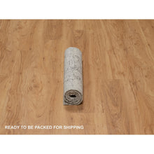 Load image into Gallery viewer, 2&#39;x3&#39; Battleship Gray, Tone On Tone, Modern Design, Hand Spun Undyed Natural Wool, Hand Knotted, Mat, Oriental Rug FWR547626