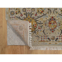 Load image into Gallery viewer, 4&#39;1&quot;x6&#39; Khaki Brown, Soft To The Touch Pile, The Sunset Rosettes, Hand Knotted, Wool And Pure Silk, Oriental Rug FWR547728