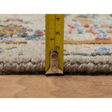 Load image into Gallery viewer, 4&#39;1&quot;x6&#39; Khaki Brown, Soft To The Touch Pile, The Sunset Rosettes, Hand Knotted, Wool And Pure Silk, Oriental Rug FWR547728