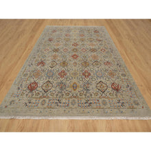 Load image into Gallery viewer, 8&#39;10&quot;x12&#39; Gravel Brown, Hand Knotted, The Sunset Rosettes With Soft Color Palette, Wool And Pure Silk, Oriental Rug FWR547746