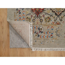 Load image into Gallery viewer, 8&#39;10&quot;x12&#39; Gravel Brown, Hand Knotted, The Sunset Rosettes With Soft Color Palette, Wool And Pure Silk, Oriental Rug FWR547746