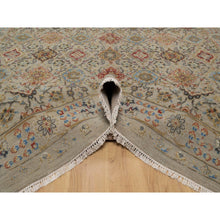 Load image into Gallery viewer, 8&#39;10&quot;x12&#39; Gravel Brown, Hand Knotted, The Sunset Rosettes With Soft Color Palette, Wool And Pure Silk, Oriental Rug FWR547746