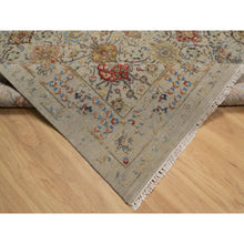 Load image into Gallery viewer, 8&#39;10&quot;x12&#39; Gravel Brown, Hand Knotted, The Sunset Rosettes With Soft Color Palette, Wool And Pure Silk, Oriental Rug FWR547746