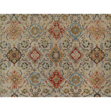 Load image into Gallery viewer, 8&#39;10&quot;x12&#39; Gravel Brown, Hand Knotted, The Sunset Rosettes With Soft Color Palette, Wool And Pure Silk, Oriental Rug FWR547746