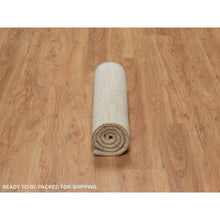 Load image into Gallery viewer, 2&#39;4&quot;x11&#39;6&quot; Parchment White, Modern, Lori Buft Gabbeh, Thick And Plush, Pure Wool, Plain Design, Hand Knotted, Runner, Oriental Rug FWR547758